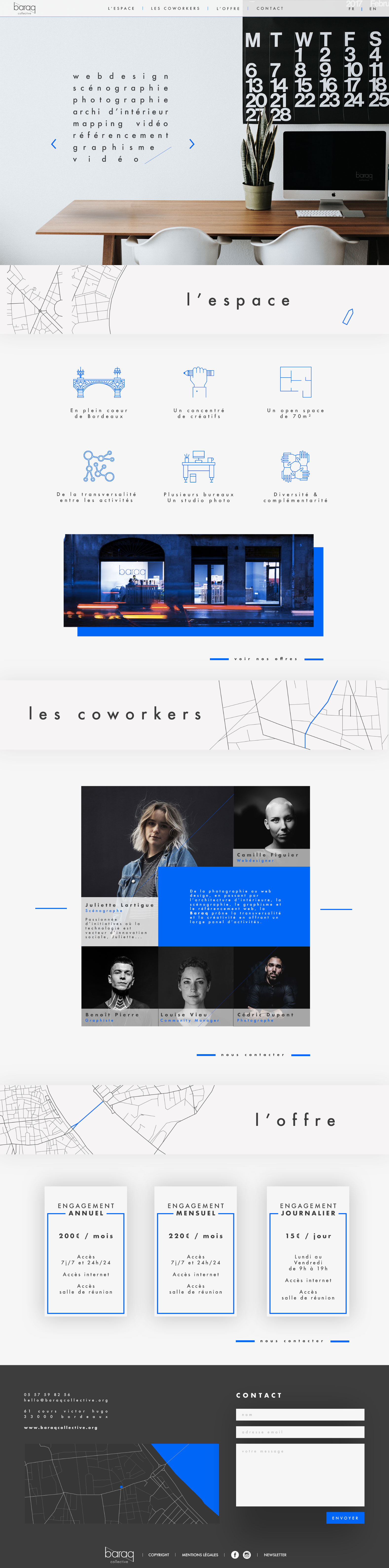 Webdesign pour Baraq Collective